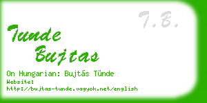 tunde bujtas business card
